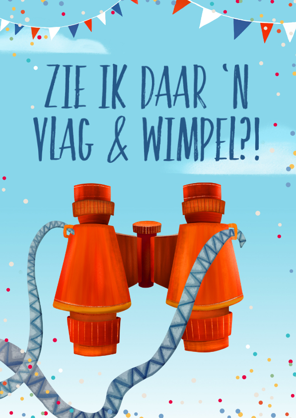 Geslaagd-kaart met verrekijker - Geslaagd kaarten Geslaagd kaarten - Geslaagd-kaart met verrekijker