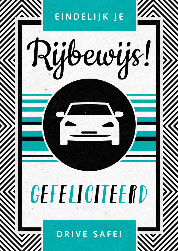 Welp Geslaagd rijbewijs felicitatie auto stoer | Kaartje2go KH-16