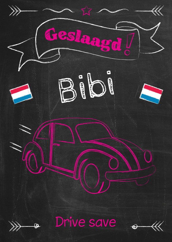 Geslaagd rijbewijs meisje-ByF - Geslaagd kaarten Geslaagd kaarten - Geslaagd rijbewijs meisje-ByF