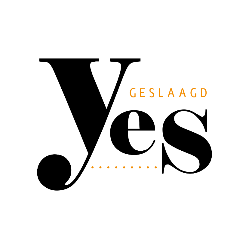 Geslaagd typografisch yes - Geslaagd kaarten Geslaagd kaarten - Geslaagd typografisch yes