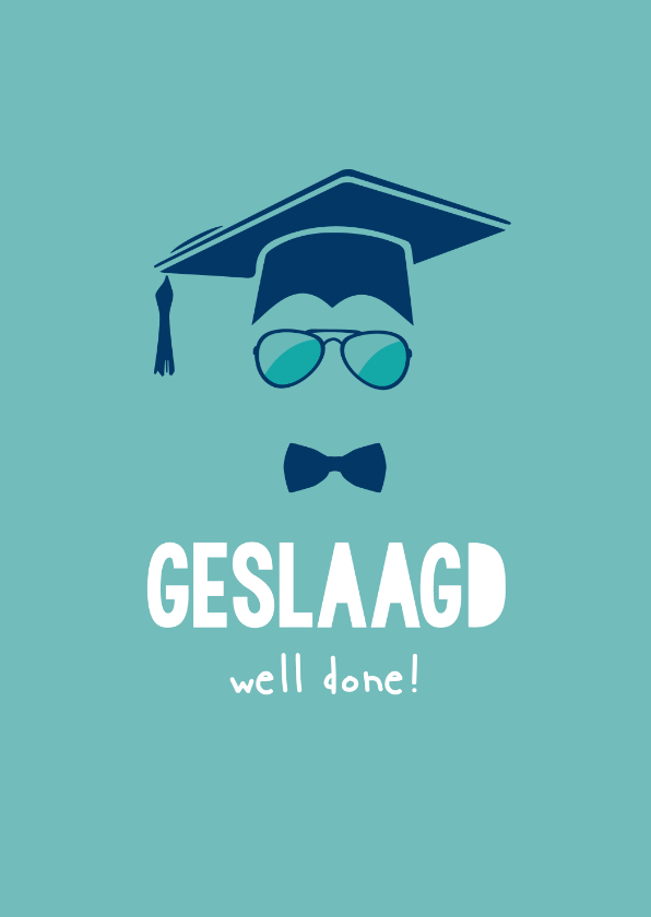 Geslaagd kaarten - Geslaagd, well done - kaart