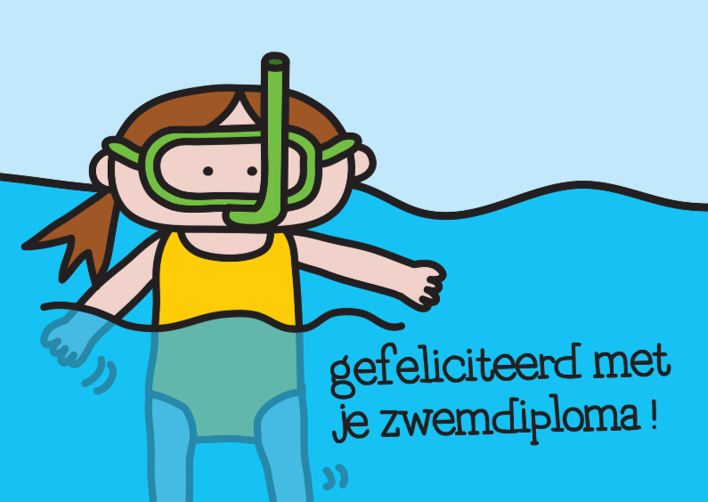 Geslaagd Zwemdiploma Snorkel - Geslaagd kaarten Geslaagd kaarten - Geslaagd Zwemdiploma Snorkel