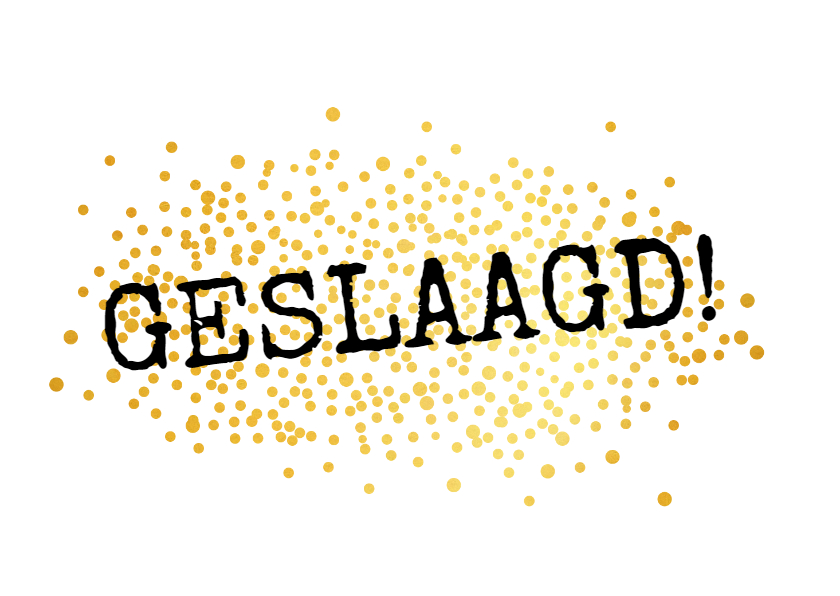 Geslaagdkaart golden confetti - Geslaagd kaarten Geslaagd kaarten - Geslaagdkaart golden confetti