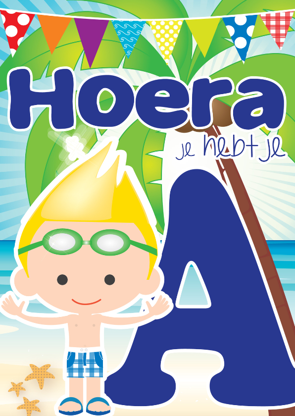 Hoera je hebt je A diploma Jay - Geslaagd kaarten Geslaagd kaarten - Hoera je hebt je A diploma Jay