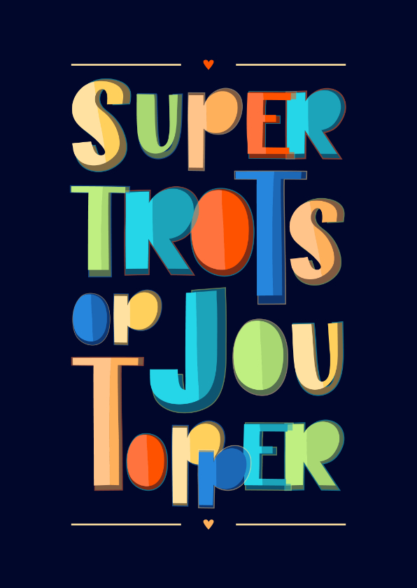Mooie grafische kaart geslaagd of gezakt trots op jou topper - Geslaagd kaarten Geslaagd kaarten - Mooie grafische kaart geslaagd of gezakt trots op jou topper