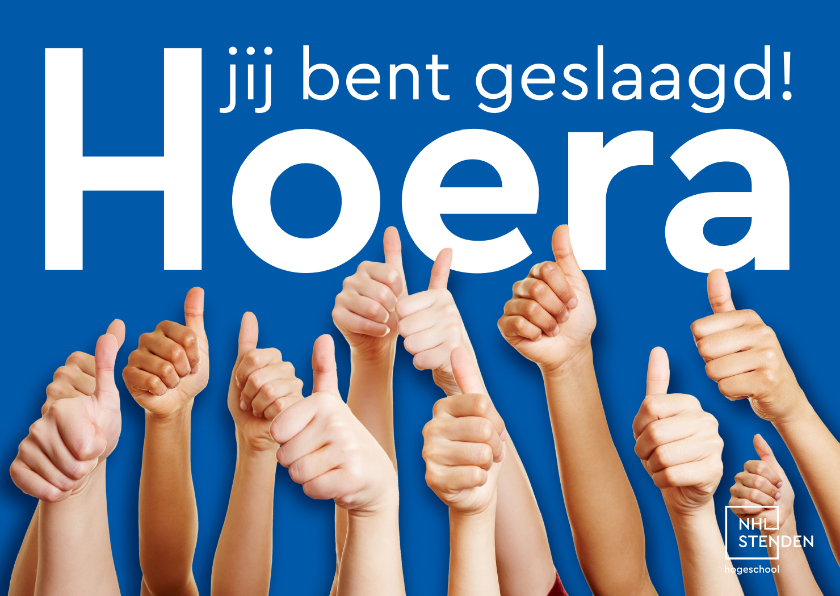 NHL Stenden Hoera geslaagd kaart - Geslaagd kaarten Geslaagd kaarten - NHL Stenden Hoera geslaagd kaart