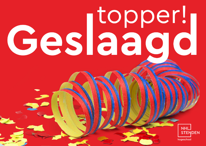 NHL Stenden topper geslaagd kaart - Geslaagd kaarten Geslaagd kaarten - NHL Stenden topper geslaagd kaart