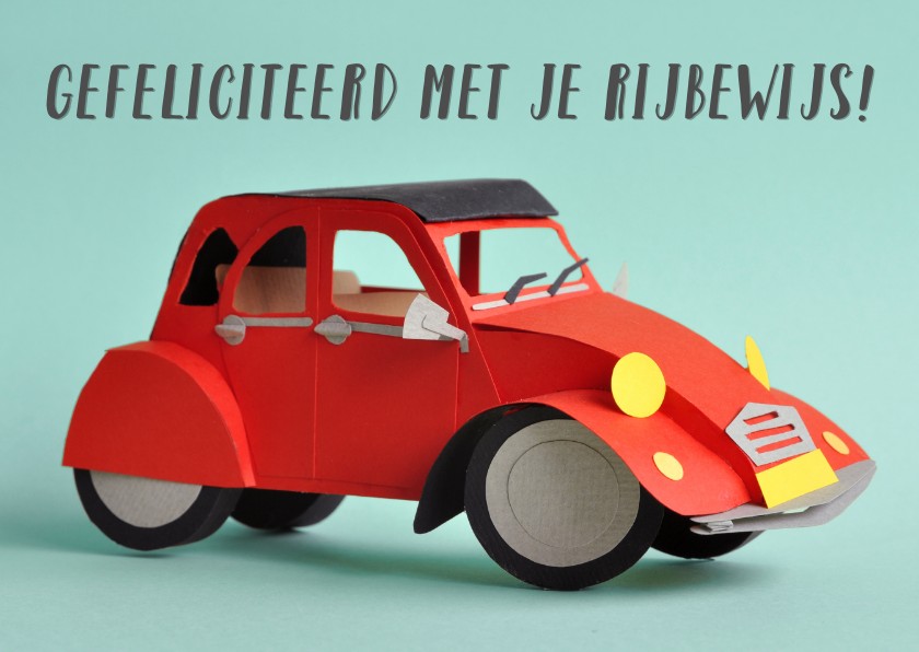 Rode eend rijbewijs - Geslaagd kaarten Geslaagd kaarten - Rode eend rijbewijs