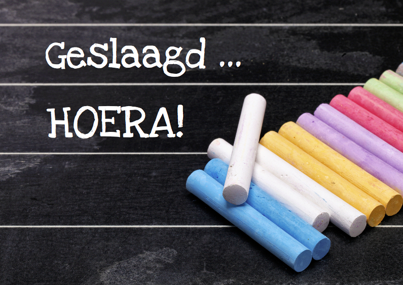 Geslaagd kaarten - Schoolbord Geslaagd - OT