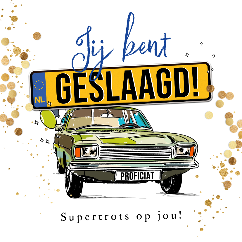 Trendy geslaagd kaart rijbewijs kentekenplaat auto confetti - Geslaagd kaarten Geslaagd kaarten - Trendy geslaagd kaart rijbewijs kentekenplaat auto confetti