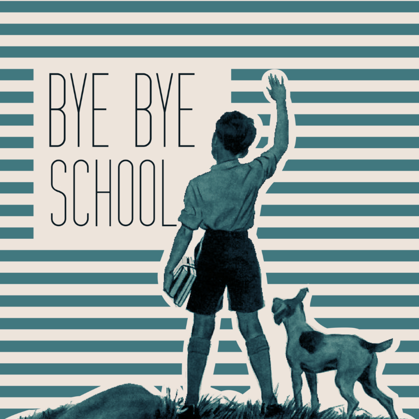 Vintage bye school - Geslaagd kaarten Geslaagd kaarten - Vintage bye school