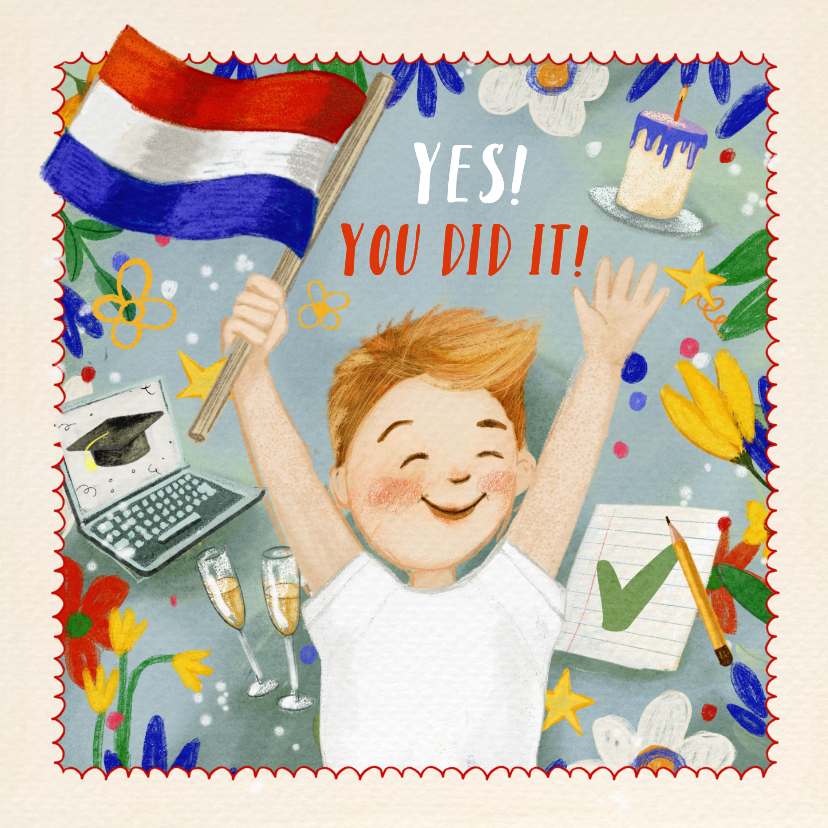Vrolijke geslaagdkaart voor iemand die is afgestudeerd! - Geslaagd kaarten Geslaagd kaarten - Vrolijke geslaagdkaart voor iemand die is afgestudeerd!
