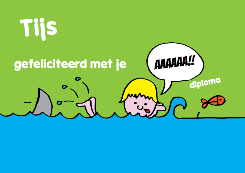 zwemdiploma a - eigen tekst - Geslaagd kaarten Geslaagd kaarten - zwemdiploma a - eigen tekst