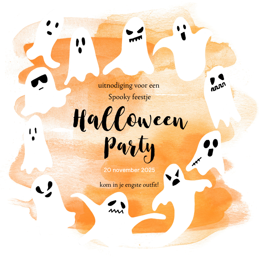 Halloween feestje spoken en waterverf - Halloween kaarten Halloween kaarten - Halloween feestje spoken en waterverf