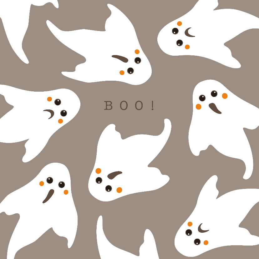 Halloween kaart Boo! - HB - Halloween kaarten Halloween kaarten - Halloween kaart Boo! - HB