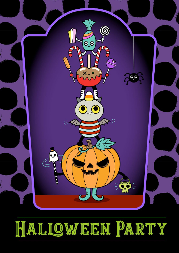 Halloween party candy - Halloween kaarten Halloween kaarten - Halloween party candy