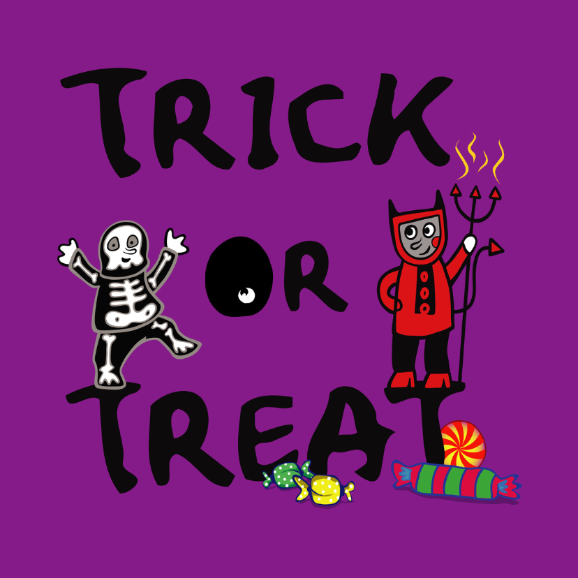 Trick or treat ! Halloween-IR - Halloween kaarten Halloween kaarten - Trick or treat ! Halloween-IR