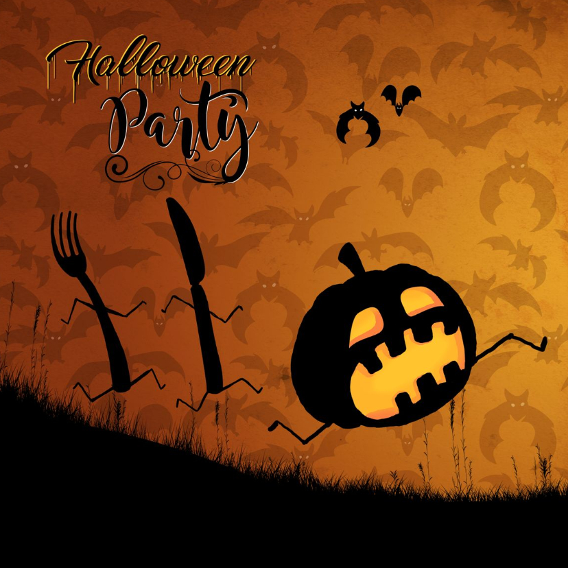 Uitnodiging - Run Pumkin Run - Halloween kaarten Halloween kaarten - Uitnodiging - Run Pumkin Run