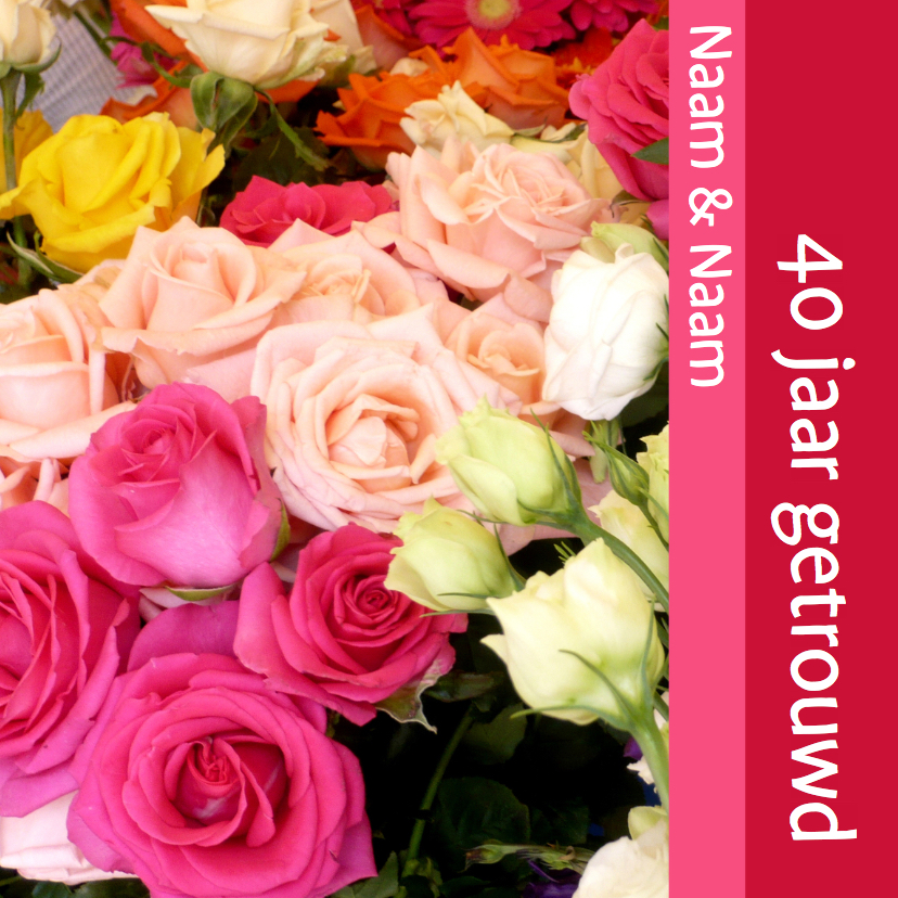 Bloemen Uitnodiging - Jubileumkaarten Jubileumkaarten - Bloemen Uitnodiging
