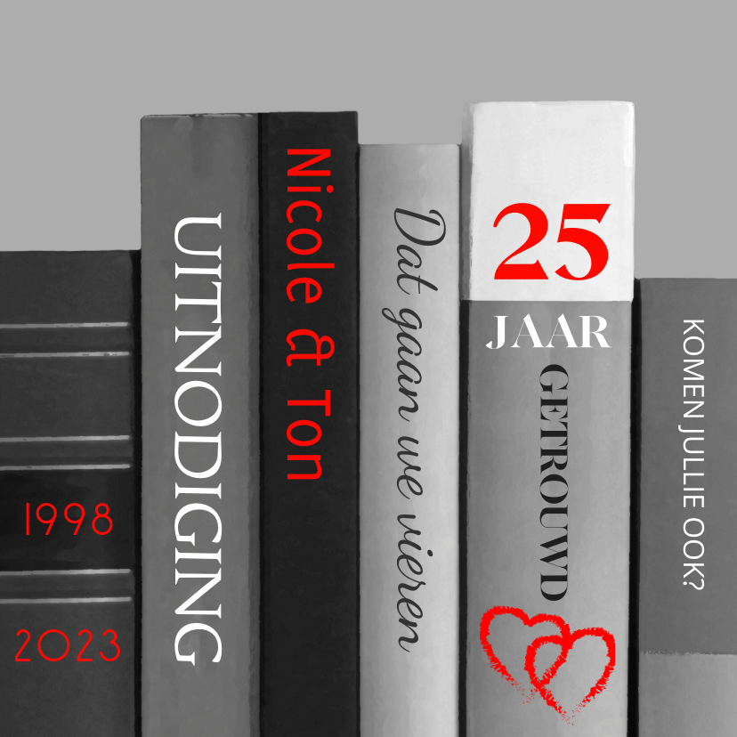 boeken 25 jaar getrouwd - Jubileumkaarten Jubileumkaarten - boeken 25 jaar getrouwd