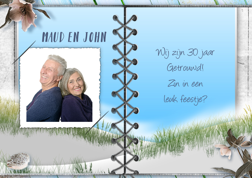 Feest zomer foto en strand RB - Jubileumkaarten Jubileumkaarten - Feest zomer foto en strand RB