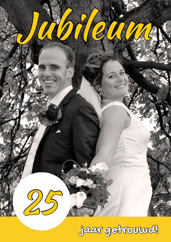 Huwelijksjubileum eigen foto 1 - OT - Jubileumkaarten Jubileumkaarten - Huwelijksjubileum eigen foto 1 - OT