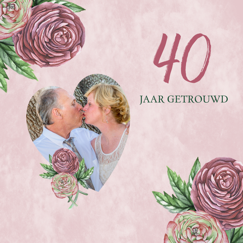 Huwelijksjubileum ranonkels - Jubileumkaarten Jubileumkaarten - Huwelijksjubileum ranonkels