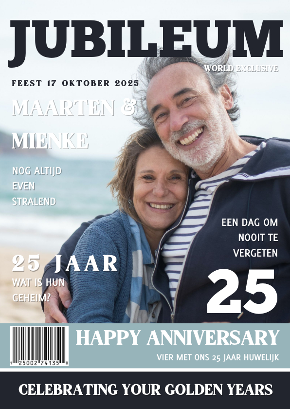 Jubileumkaarten - Huwelijksjubileum tijdschrift 