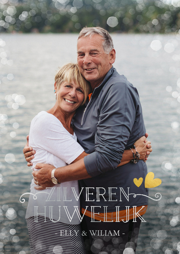 Jubileumkaarten - Huwelijksjubileum uitnodiging zilveren huwelijk 25 jaar