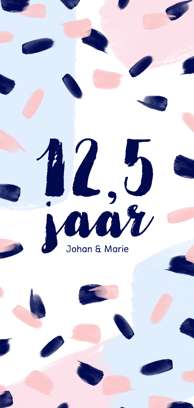 Jubileum 12,5 jaar eighties pastel - Jubileumkaarten Jubileumkaarten - Jubileum 12,5 jaar eighties pastel