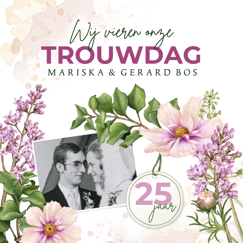 Jubileum bloemen cosmea sering aanpasbaar - Jubileumkaarten Jubileumkaarten - Jubileum bloemen cosmea sering aanpasbaar