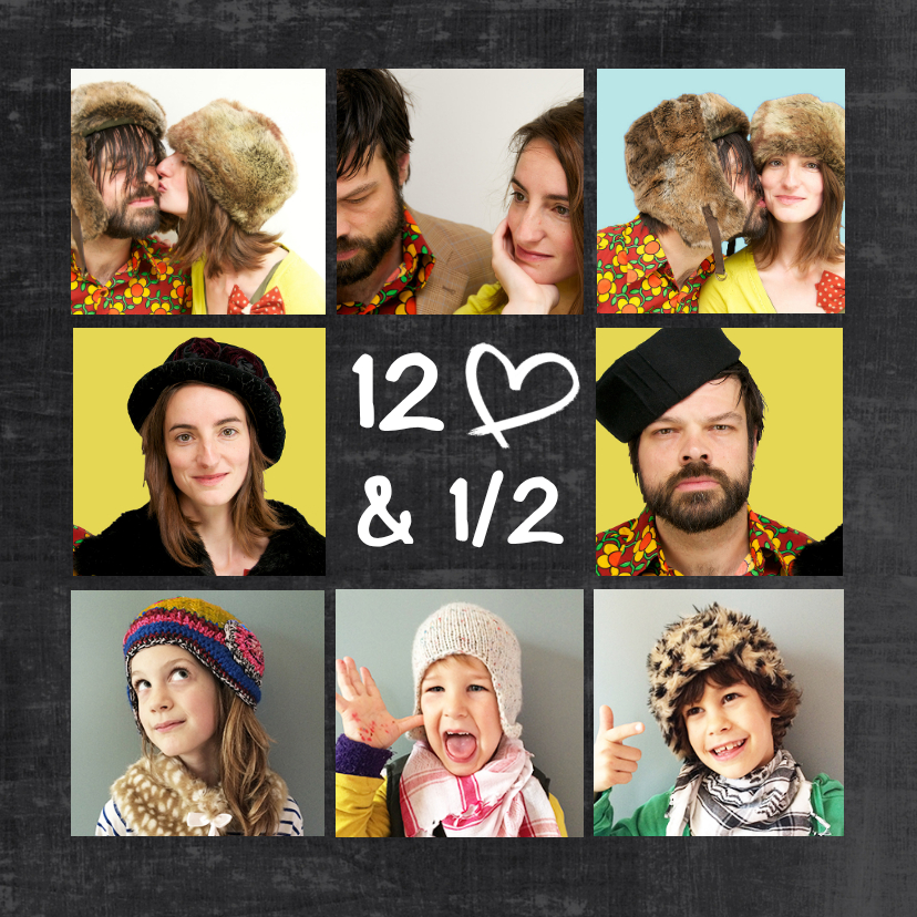 Jubileum collage kaart foto's - Jubileumkaarten Jubileumkaarten - Jubileum collage kaart foto's