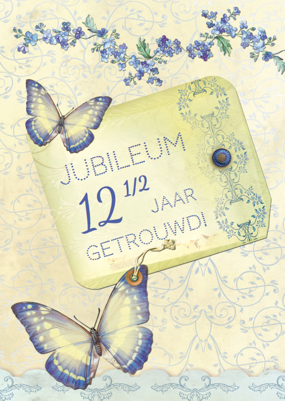 Jubileum Scrapbook 12,5 vlinders - SG - Jubileumkaarten Jubileumkaarten - Jubileum Scrapbook 12,5 vlinders - SG