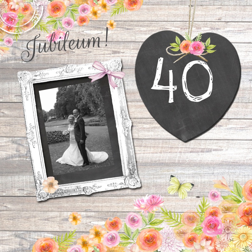 jubileum veertig jaar hart - Jubileumkaarten Jubileumkaarten - jubileum veertig jaar hart