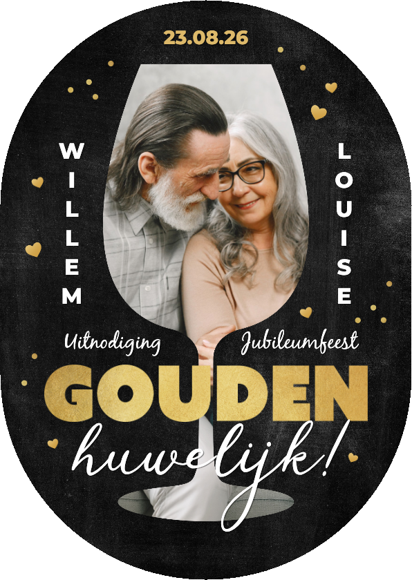 Jubileumfeest uitnodiging gouden huwelijk wijn foto - Jubileumkaarten Jubileumkaarten - Jubileumfeest uitnodiging gouden huwelijk wijn foto