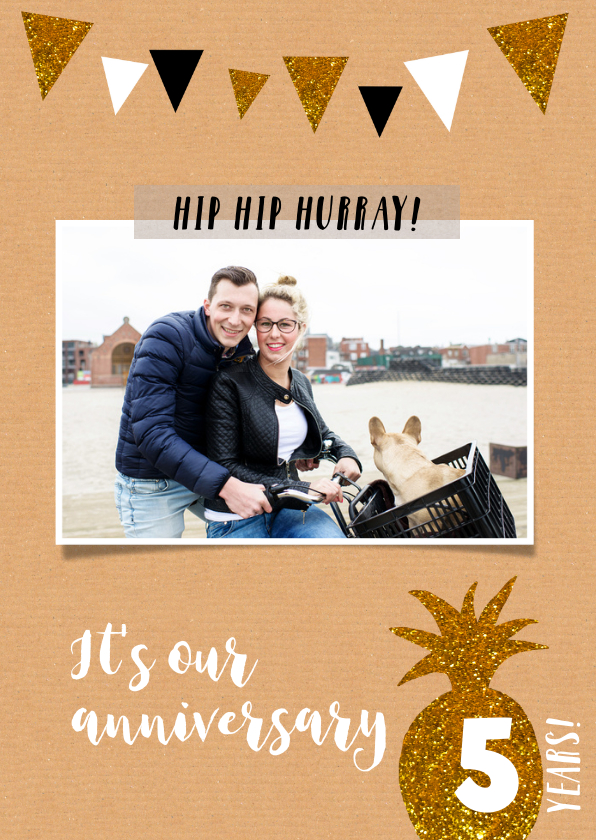 Jubileumkaart bij elkaar foto - Jubileumkaarten Jubileumkaarten - Jubileumkaart bij elkaar foto