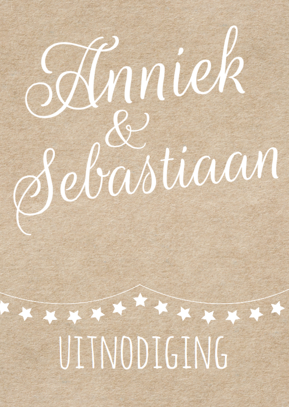 Kraft design jubileumkaart met slinger - Jubileumkaarten Jubileumkaarten - Kraft design jubileumkaart met slinger