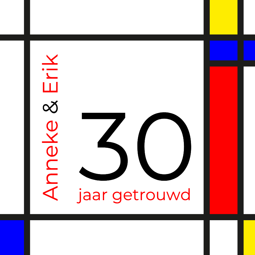 Jubileumkaarten - Mondriaan 30 jaar