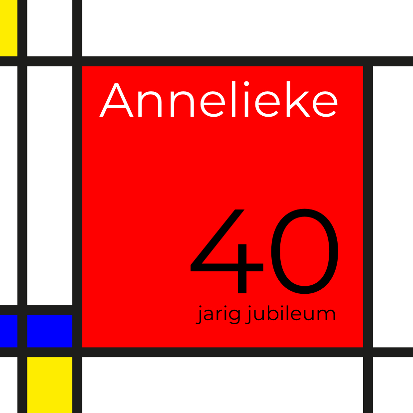 Jubileumkaarten - Mondriaan 40 jaar
