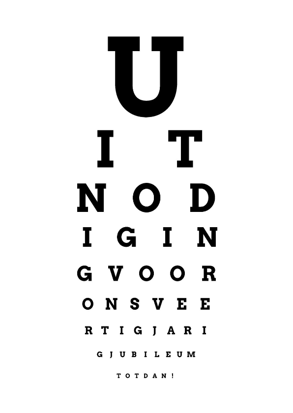 Jubileumkaarten - Ogentest 40-jarig jubileum-isf