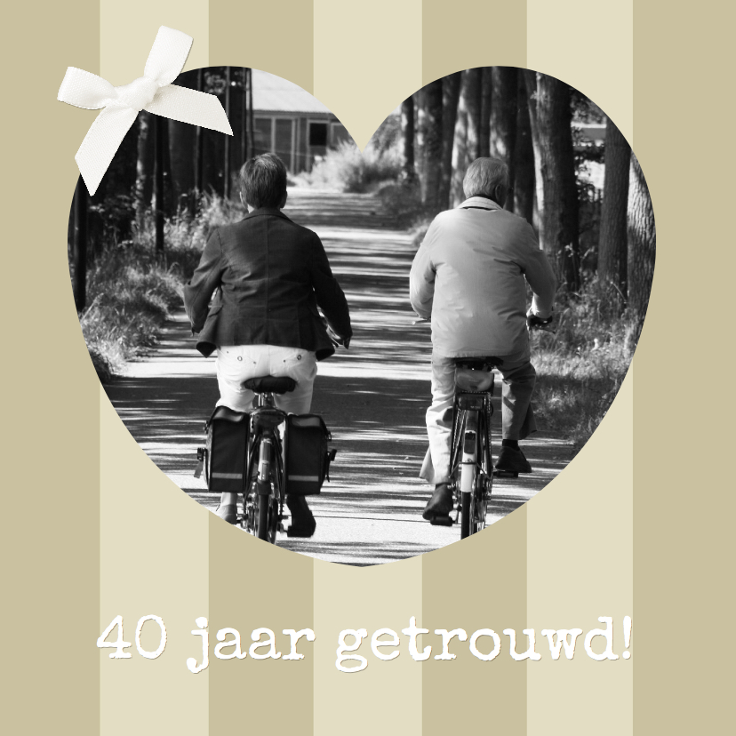 Traditioneel jubileum beige 1LS3 - Jubileumkaarten Jubileumkaarten - Traditioneel jubileum beige 1LS3