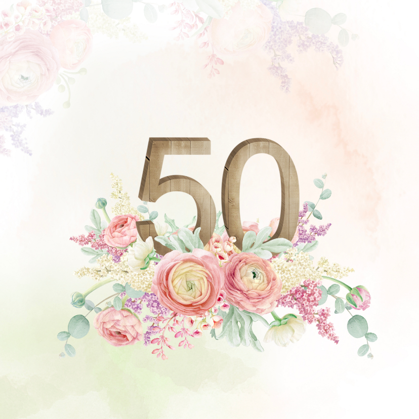 Uitnodiging 50-jarig jubileum - Jubileumkaarten Jubileumkaarten - Uitnodiging 50-jarig jubileum
