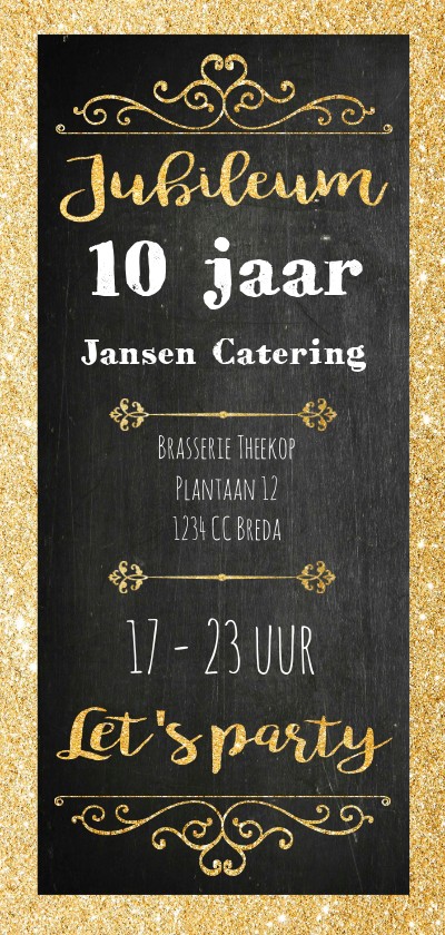 Uitnodiging bedrijfsfeest - Jubileumkaarten Jubileumkaarten - Uitnodiging bedrijfsfeest