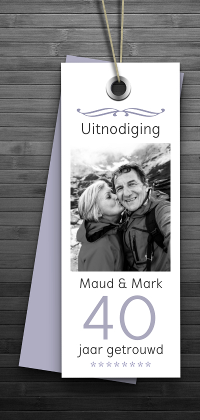 Jubileumkaarten - Uitnodiging feest label B RB