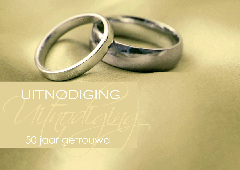 Uitnodiging gouden huwelijk - Jubileumkaarten Jubileumkaarten - Uitnodiging gouden huwelijk
