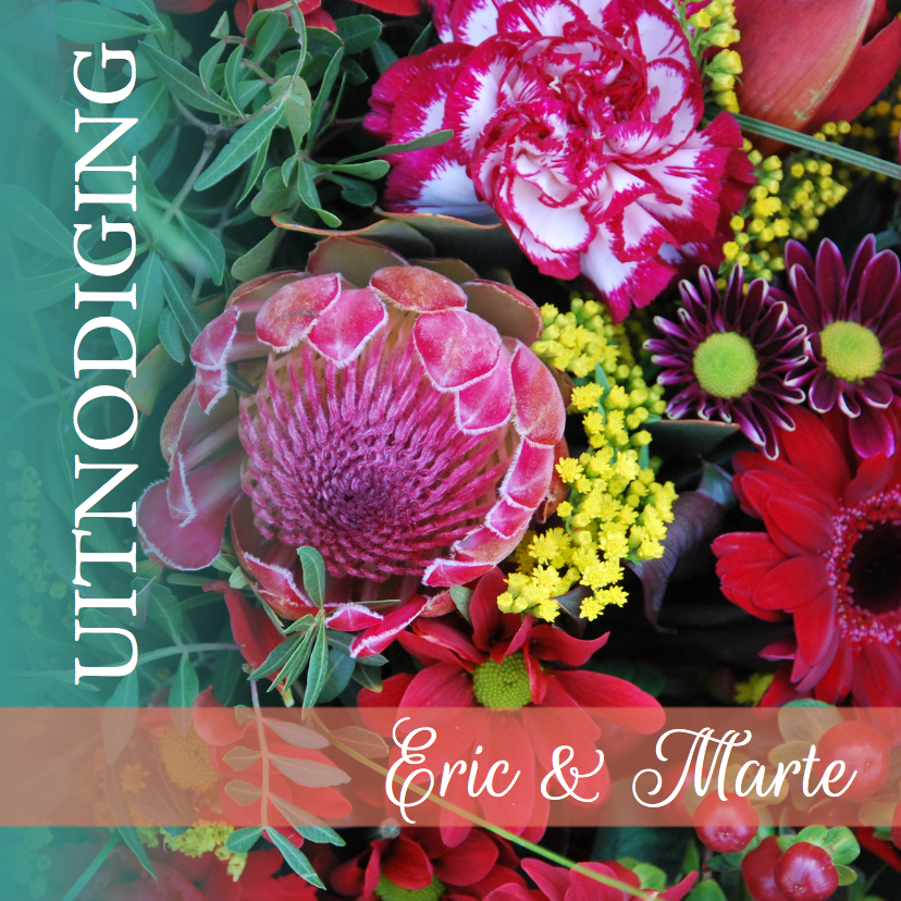 Uitnodiging jubileum bloem av - Jubileumkaarten Jubileumkaarten - Uitnodiging jubileum bloem av