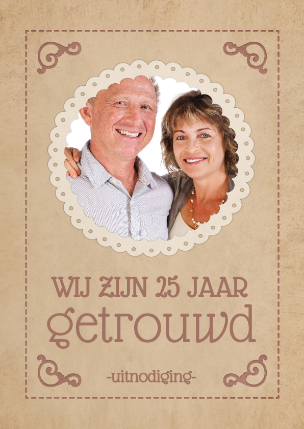 Uitnodiging jubileum klassieke poster 25 jaar getrouwd - Jubileumkaarten Jubileumkaarten - Uitnodiging jubileum klassieke poster 25 jaar getrouwd
