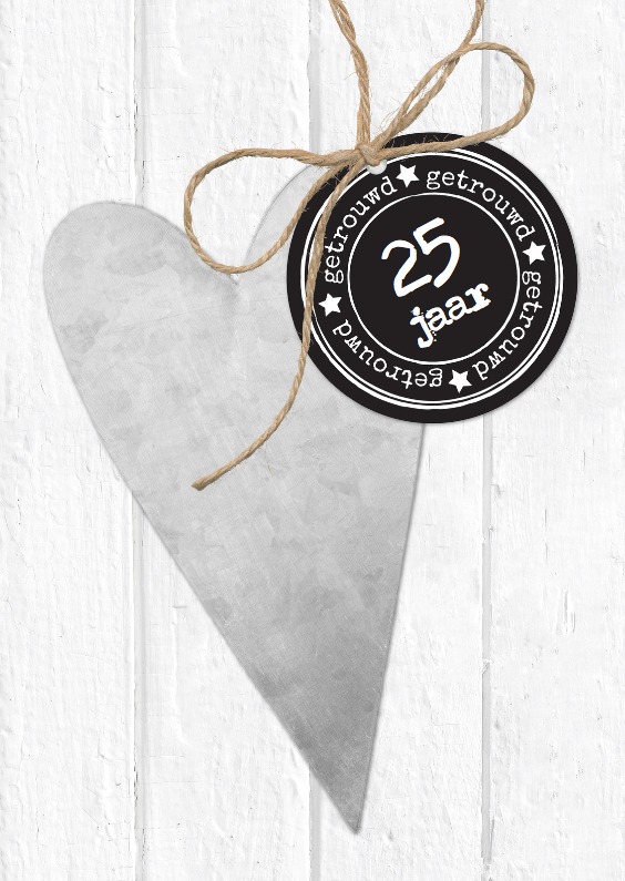 Uitnodiging Jubileum Zink Hart Stempel - Jubileumkaarten Jubileumkaarten - Uitnodiging Jubileum Zink Hart Stempel