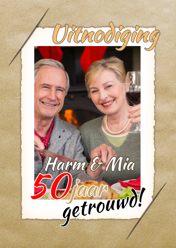 Uitnodigingskaart jubileum 50 RB - Jubileumkaarten Jubileumkaarten - Uitnodigingskaart jubileum 50 RB