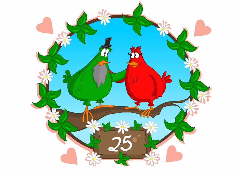 Vijfentwintig jaar samen - Jubileumkaarten | Kaartje2go